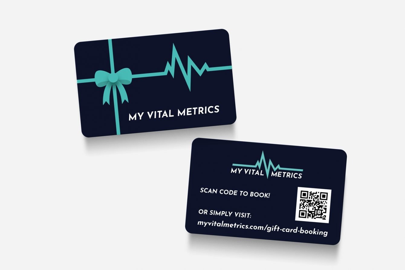 Modern gift card front and back mockup v2