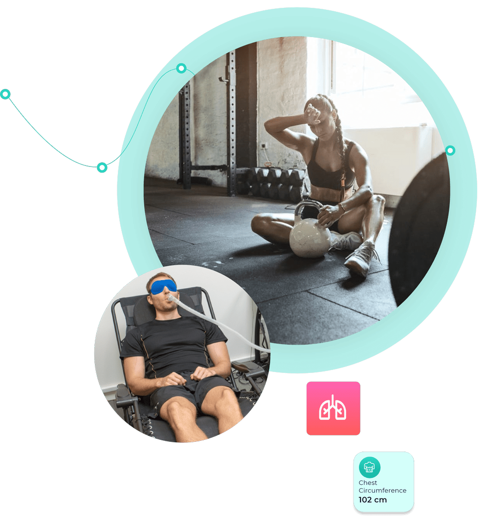 Resting metabolic rate testing in My Vital Metric's Fitness Lab