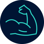 icon strength blue